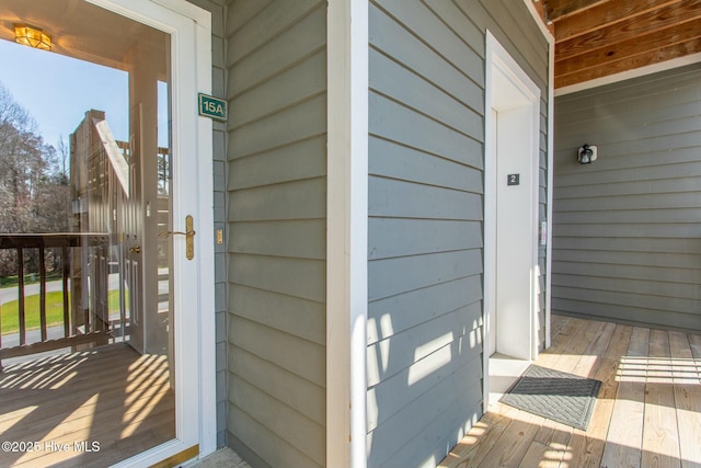 view of doorway to property