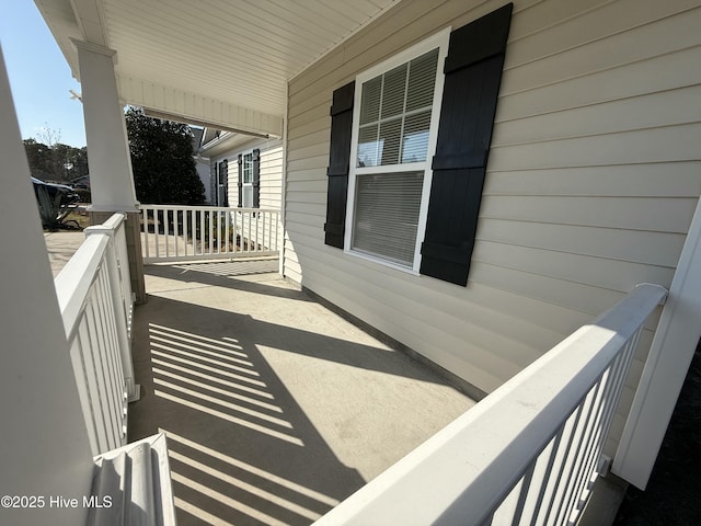 balcony with covered porch