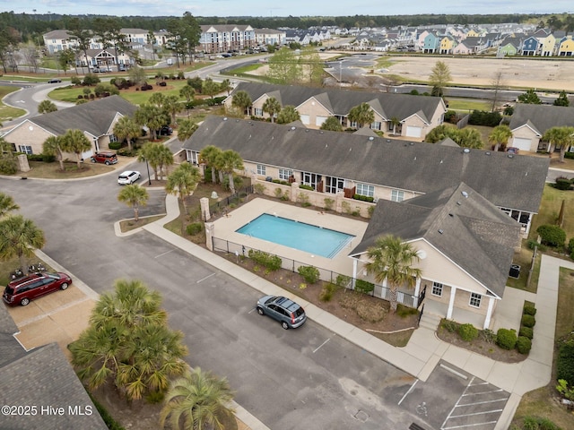 1036 Tideline Dr, Leland, NC 28451 - aerial perspective of suburban area featuring a pool area