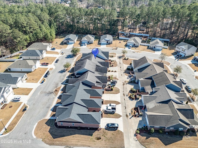 drone / aerial view with a residential view