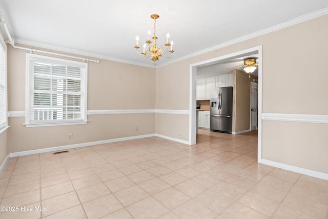 1611 Gores Landing Rd SW ., Unit Ocean Isle Beach, NC 28469 - empty room with baseboards, visible vents, and ornamental molding