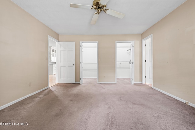 1611 Gores Landing Rd SW ., Unit Ocean Isle Beach, NC 28469 - unfurnished bedroom with baseboards, carpet flooring, and ceiling fan