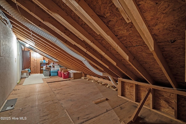 view of attic