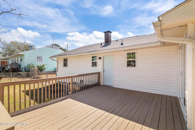 wooden deck with fence