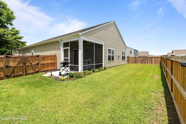 400 Frida Rd, New Bern, NC 28560 - rear view of property featuring a gate and a sunroom