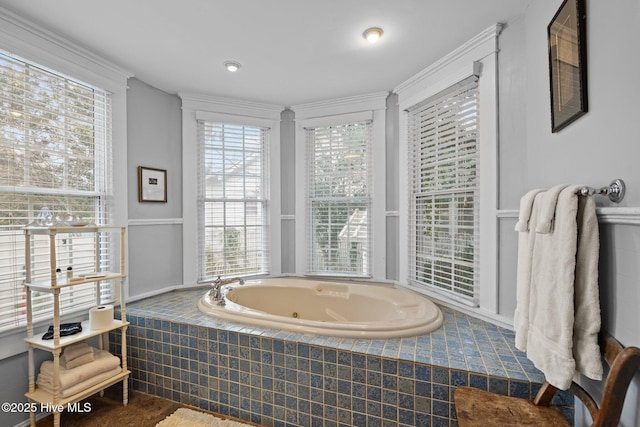 bathroom featuring a whirlpool tub