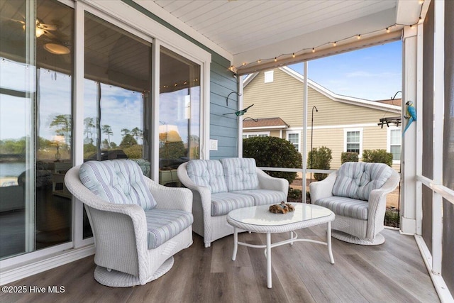 view of sunroom