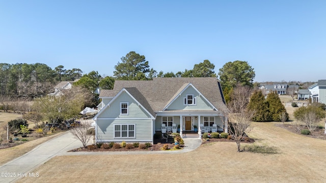 craftsman house with covered porch