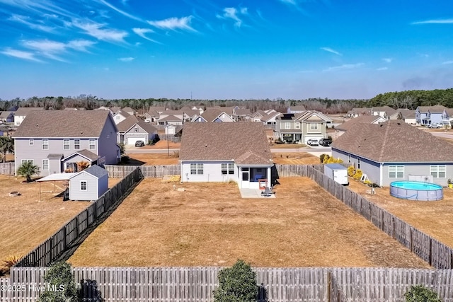 aerial view featuring a residential view