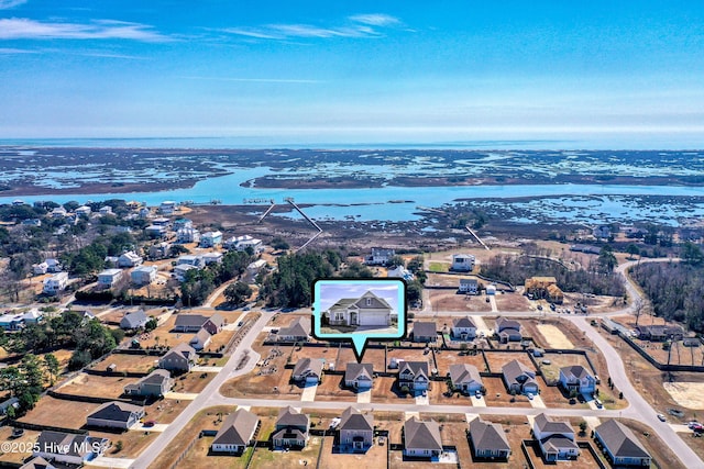 bird's eye view with a residential view