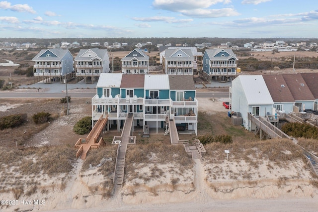 aerial view with a residential view