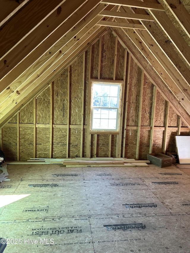 view of attic