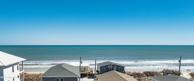 property view of water with a view of the beach