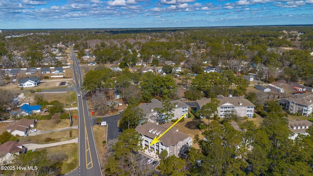 drone / aerial view with a residential view