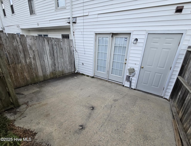 view of patio / terrace with fence