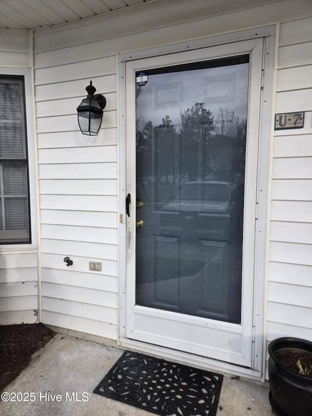 view of doorway to property