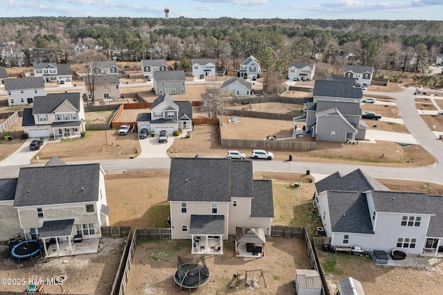 drone / aerial view with a residential view