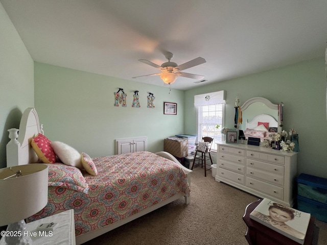 6725 Hemlock Ct, Sims, NC 27880 - carpeted bedroom with a ceiling fan and visible vents