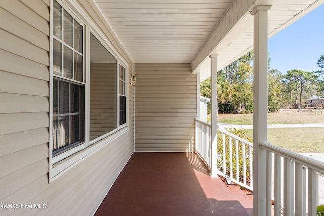 balcony with covered porch