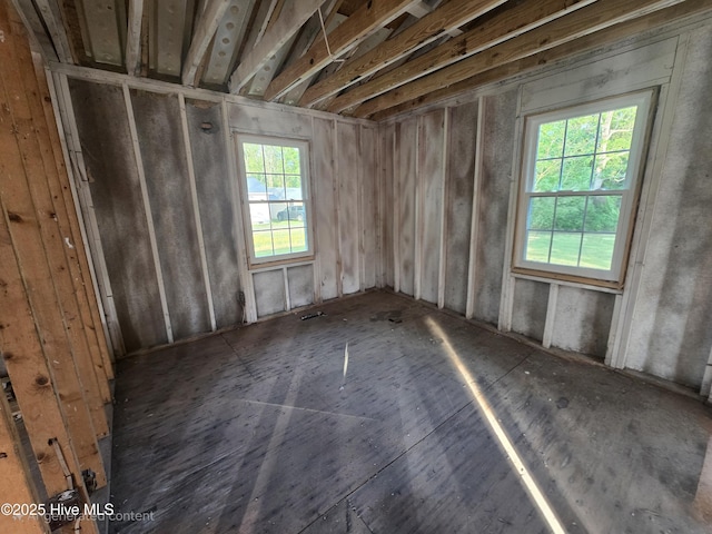 view of spare room