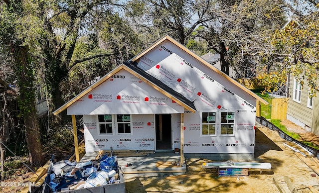 view of unfinished property