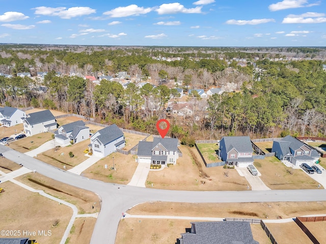 bird's eye view with a residential view