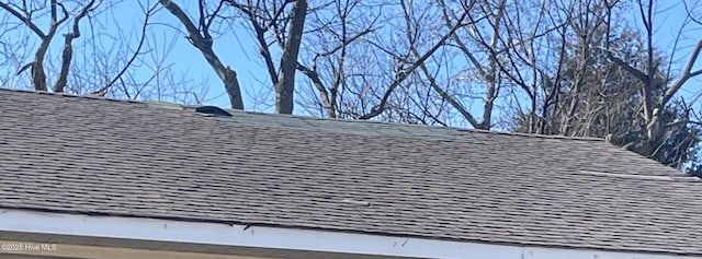 details featuring a shingled roof