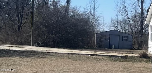 view of shed