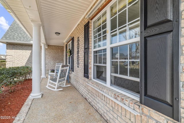 view of patio / terrace with a porch