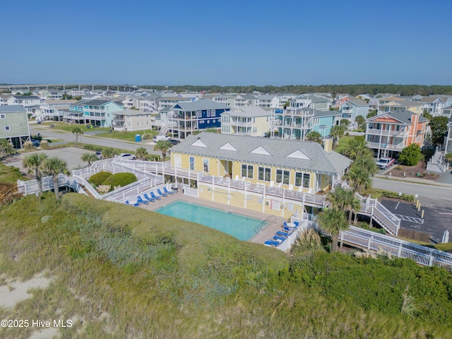 drone / aerial view featuring a residential view