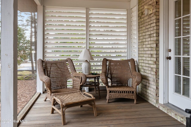 view of sunroom