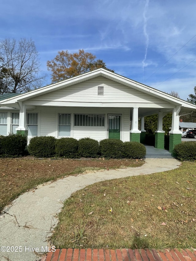 view of front of home with a porch