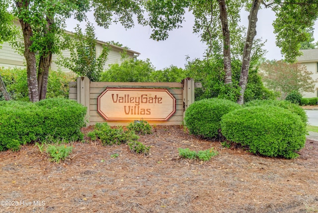 view of community sign