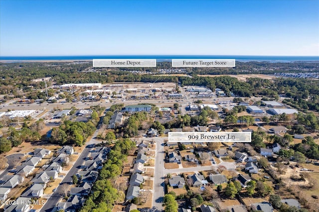 aerial view featuring a residential view