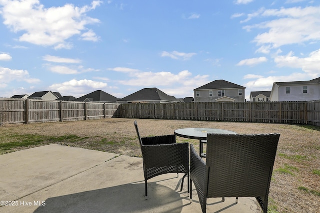 view of patio with a fenced backyard