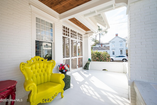 view of patio with covered porch