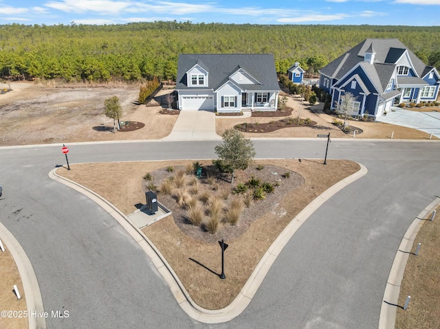 aerial view with a view of trees