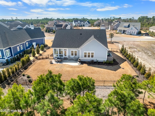 bird's eye view featuring a residential view