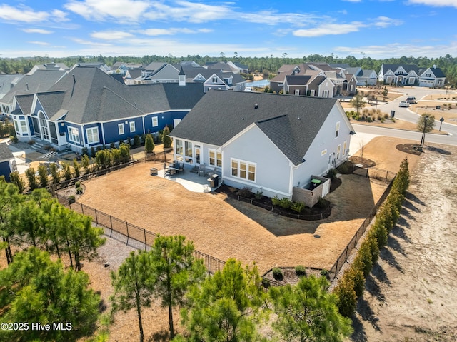 aerial view featuring a residential view