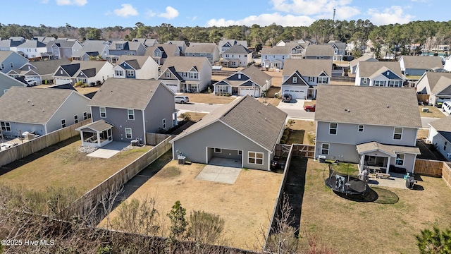 bird's eye view featuring a residential view