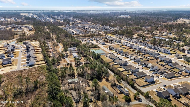 bird's eye view with a residential view