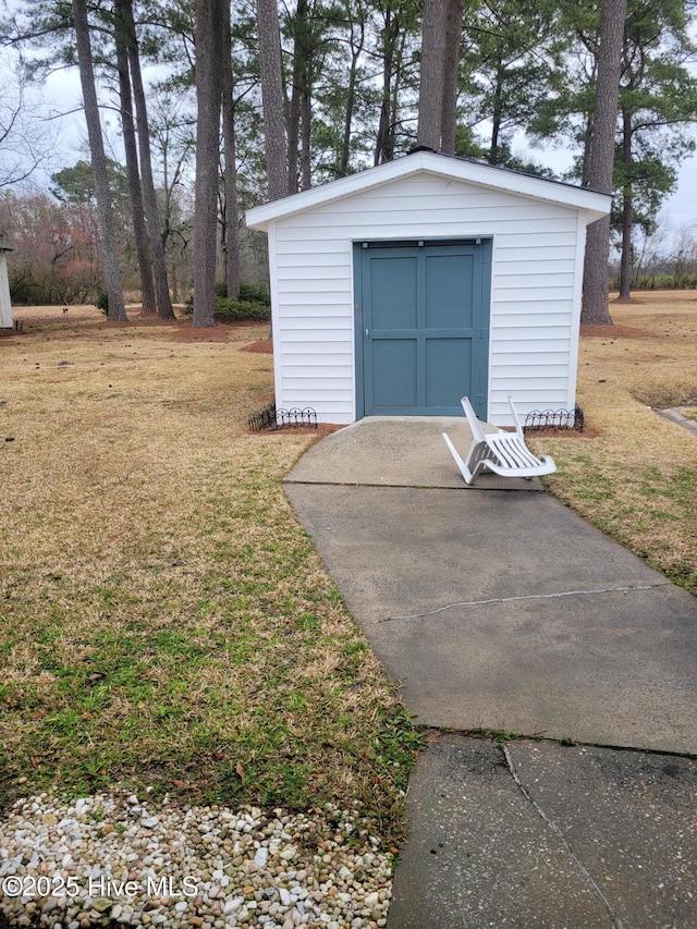 view of shed