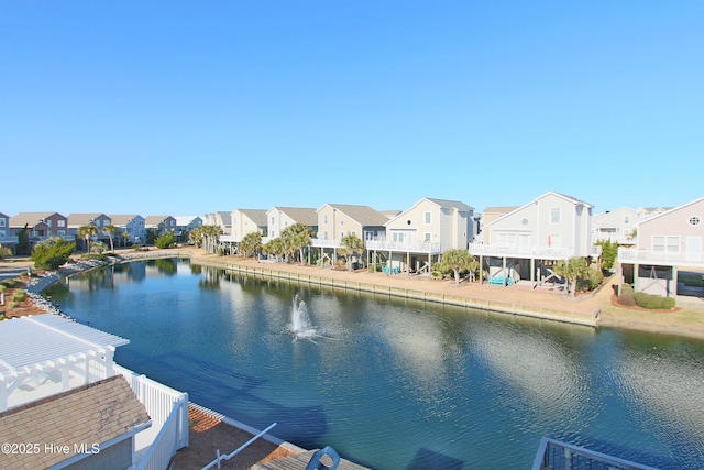 view of water feature featuring a residential view