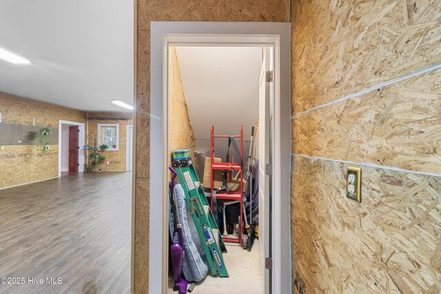 hallway featuring wood finished floors