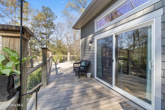 view of wooden deck