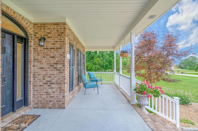 view of patio / terrace featuring a porch