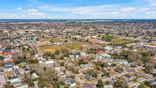 drone / aerial view with a residential view