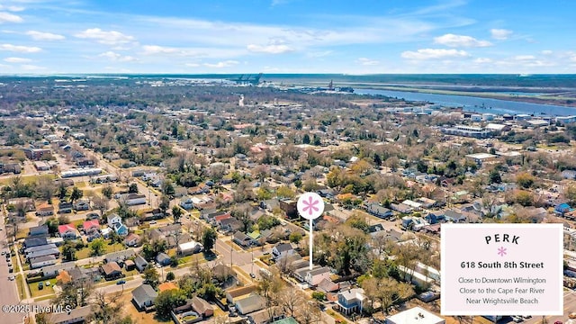 drone / aerial view featuring a residential view