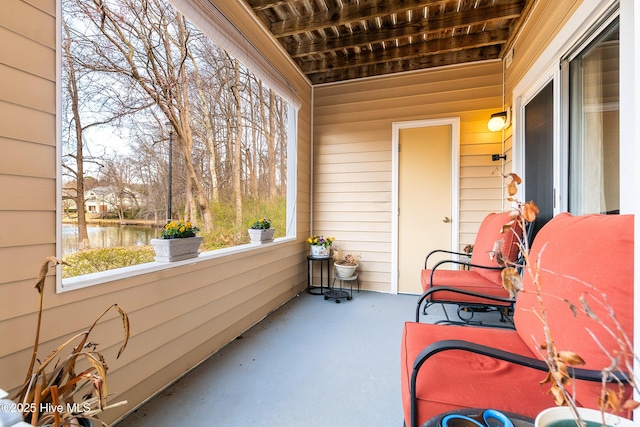 view of patio / terrace featuring a balcony