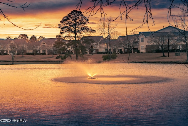 property view of water with a residential view